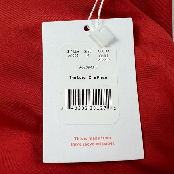 ANDIE Luzon One Piece Swimsuit Orange Chili Pepper Halter Women's Medium NWT - Picture 9 of 12